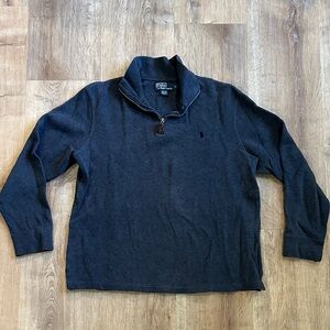 Ralph Lauren Charcoal Quarter-Zip Sweater